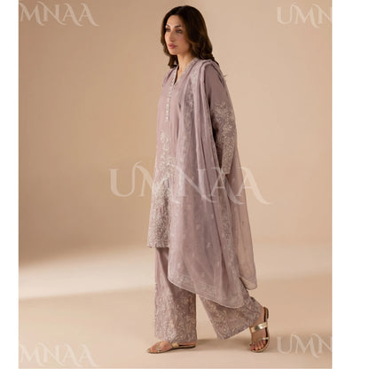 UA-221 Embroidered Cotton Ready to Wear Collection Pakistani Asian Women | 3 Piece Shirt Trouser Duppata by Umnaa