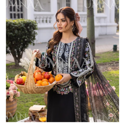 UA-246 Embroidered Cotton 3 Pc Collection Ready to Wear Pakistani Asian clothes by Umnaa