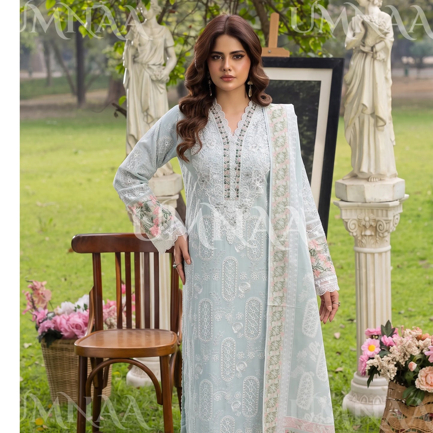 UA-250 Embroidered Cambric Cotton Collection by Umnaa