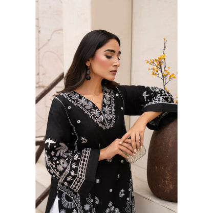 UA-257 Embroidered Cambric Cotton Co-Ord Set | Ready to Wear | Asian Clothes
