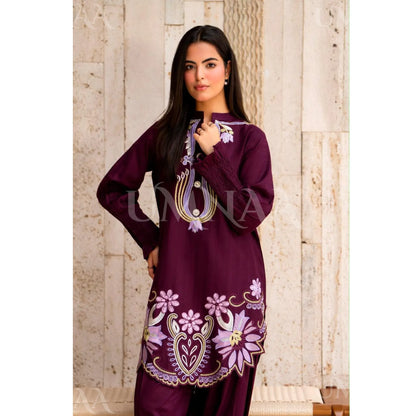 UA-277 Embroidered Trendy Cotton Co-Ord Set | Umnaa