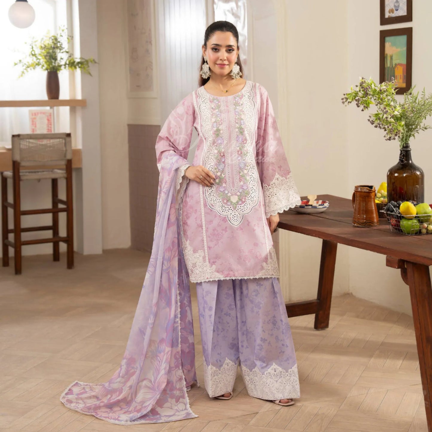 "Flora" Embroidered Lawn 3 Pc Collection | Karma Collection