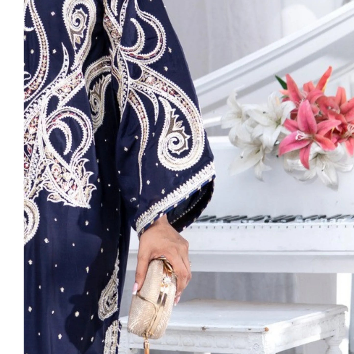 UA-286 Embroidered Viscose Silk Co-Ords Set | Umnaa