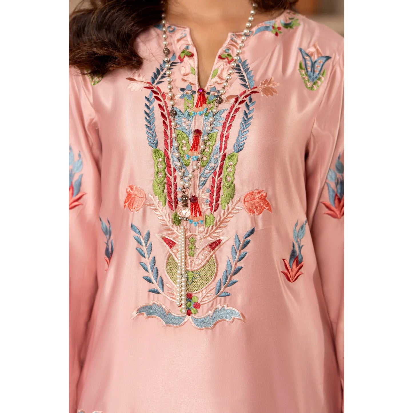 RA-40 Embroidered kaftan 2 Pc - Raniya.h