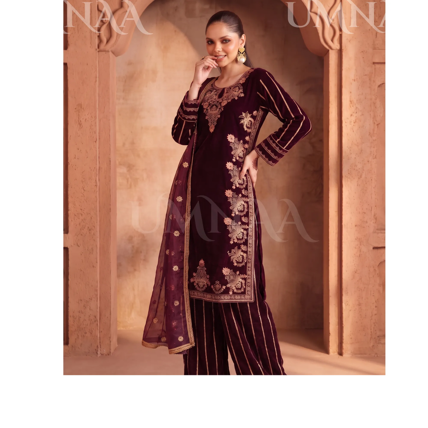 UA-293 Embroidered Luxury Velvet Collection | Umnaa