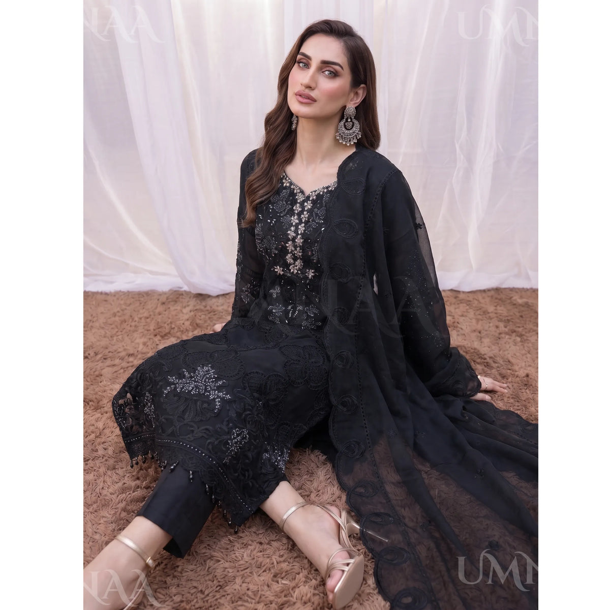 UA-295 Luxury Chiffon 3 Pc Collection | Umnaa