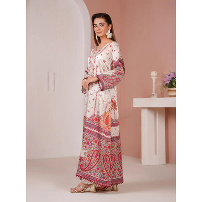 UA-312 Printed Shamooz Silk Printed Kaftan Style Co-Ord Set| Umnaa