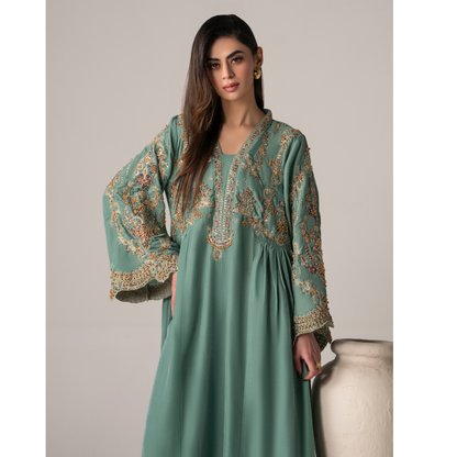 RA-26 Velvet Kaftan Dress Collection| Embroidered 1 Piece Festive Wear
