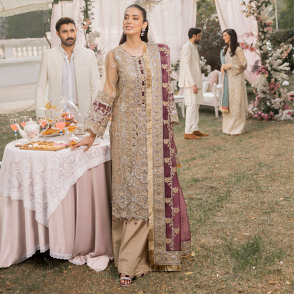 UTT-04 Embroidered Luxury festive 3 Pc Pakistani Dress | Ready to wear | Traditional Thread