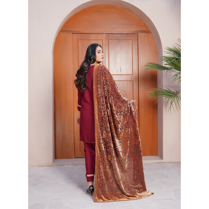 UMS-54 "Venus" by Simrans Palachi Shawl Linen Shalwar kammez Winter Collection