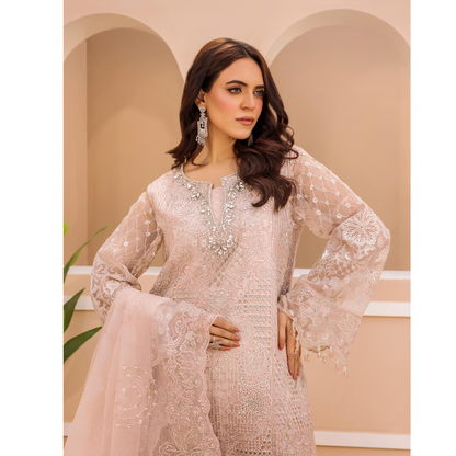 UTT-10 "Chantelle" Embroidered Chiffon Festive Collection by Traditional Thread