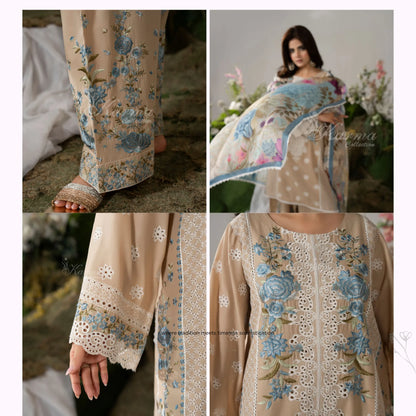 KC-1587 "AYRA" Embroidered Cambric Cotton Collection by Karma Collection