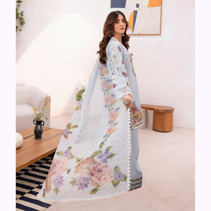 KC-1480 Embroidered Luxury Cambric Cotton farshi Shalwar Collection | Ready to Wear | Karma Collection
