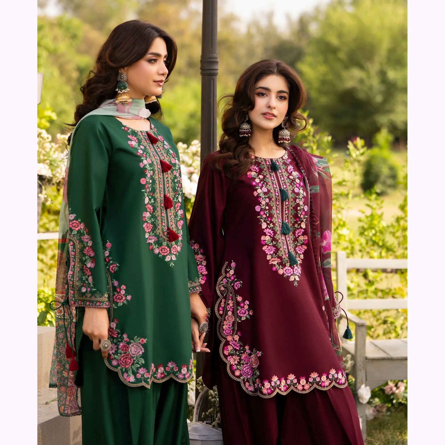 KC-1578 "Sunheri" Embroidered Festive Cambric Cotton Collection by Karma Collection