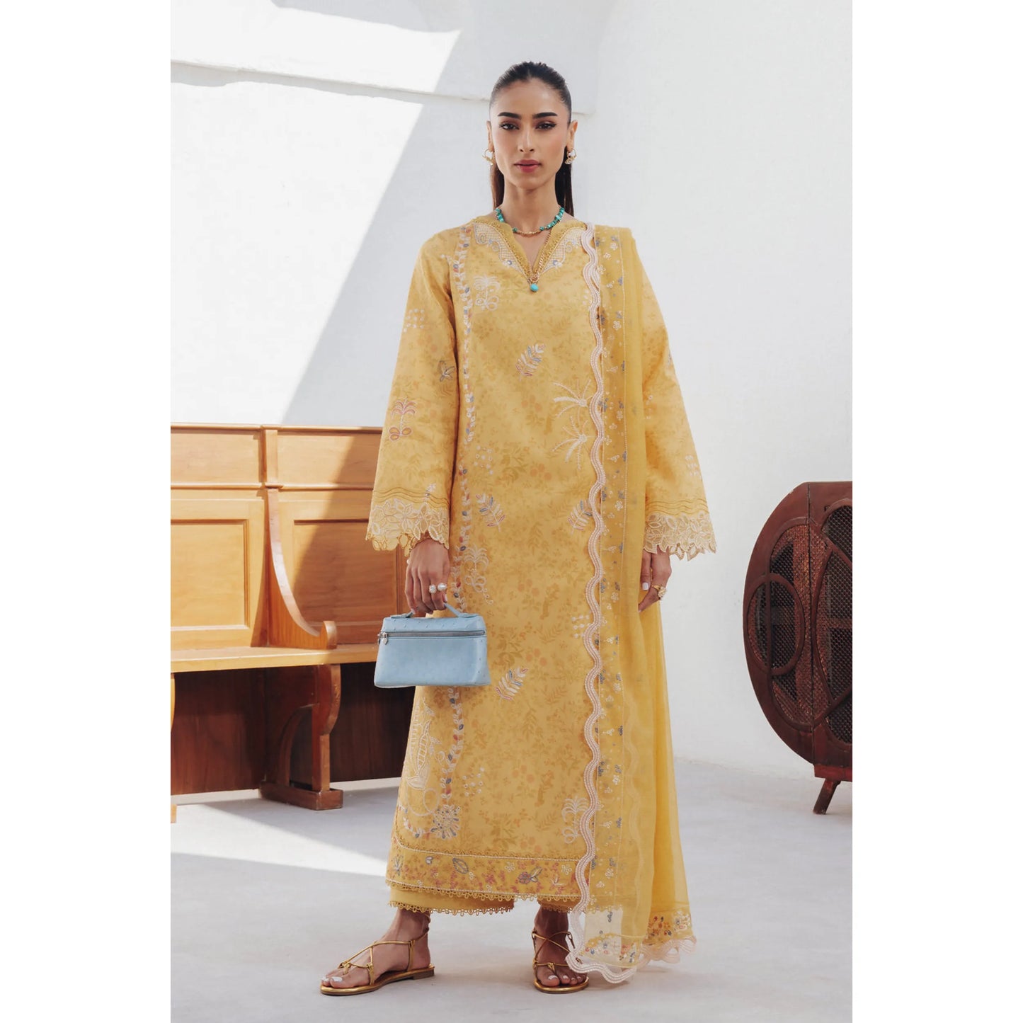 UQR-02 Qalamkar Basic Pret 26" Summer Collection | Ready to Wear Asian clothes