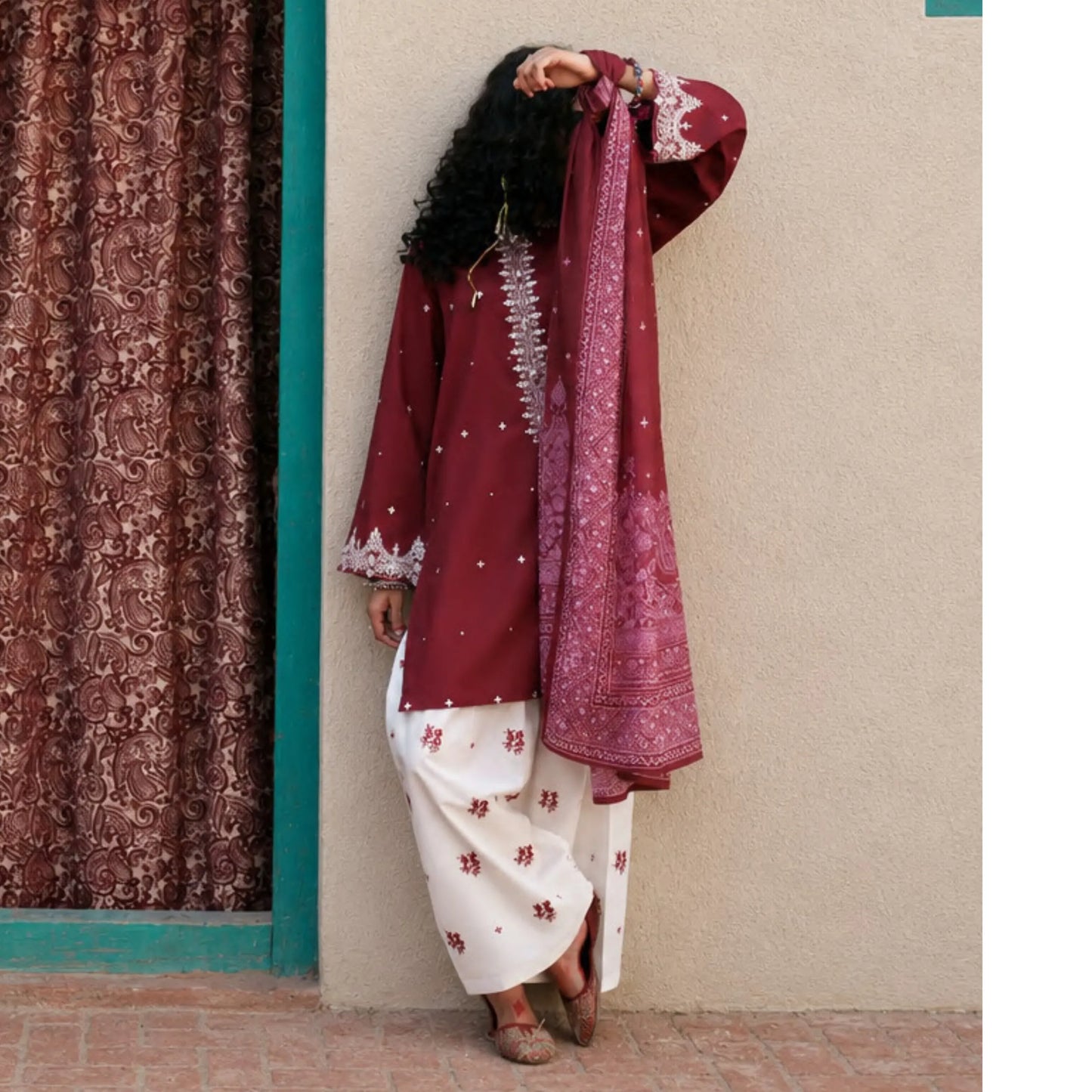 UCA-43 "HER" Collection Embroidered Cambric Cotton by Casuallite 3 Piece Suit for Women | Ready to Wear Pakistani Dress