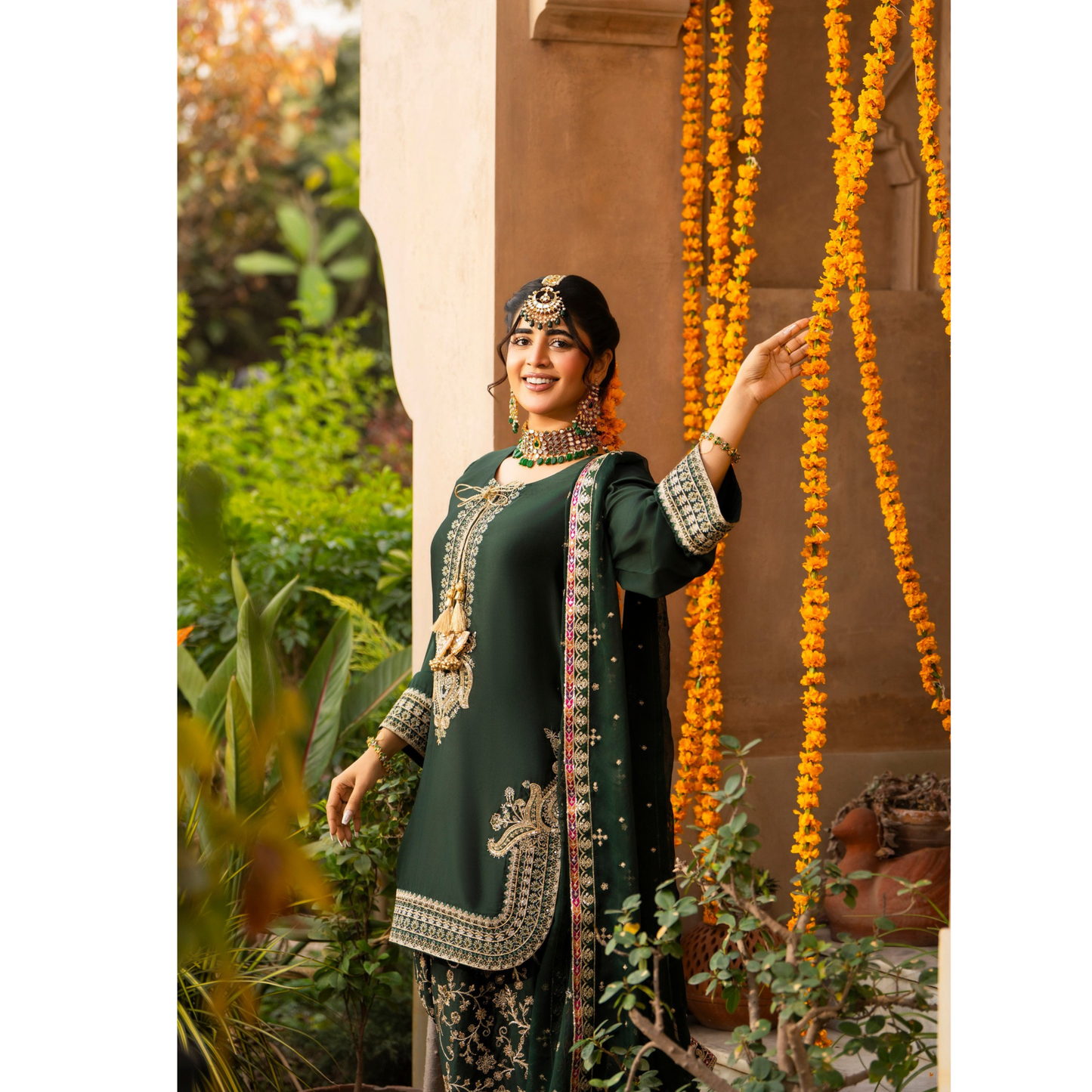 F-493 "Hayat" Embroidered Festive Luxury 3 Pc Collection