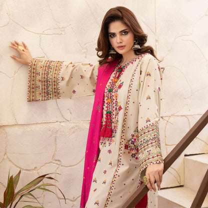 KC-1565 "Tabeer" Embroidered Festive Cambric Cotton Collection by Karma Collection