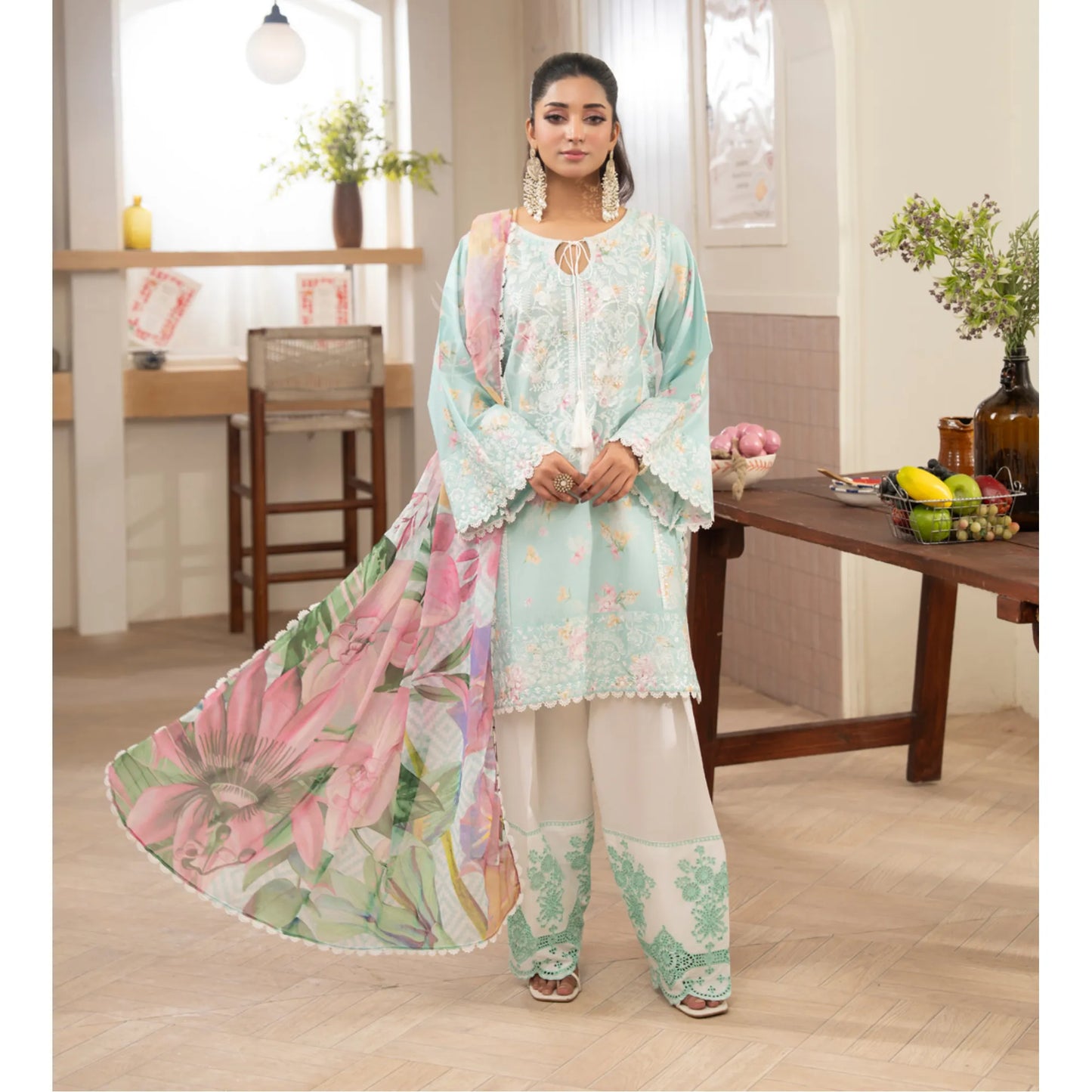 "Flora" Embroidered Lawn 3 Pc Collection | Karma Collection