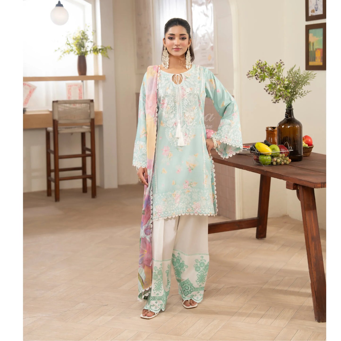"Flora" Embroidered Lawn 3 Pc Collection | Karma Collection