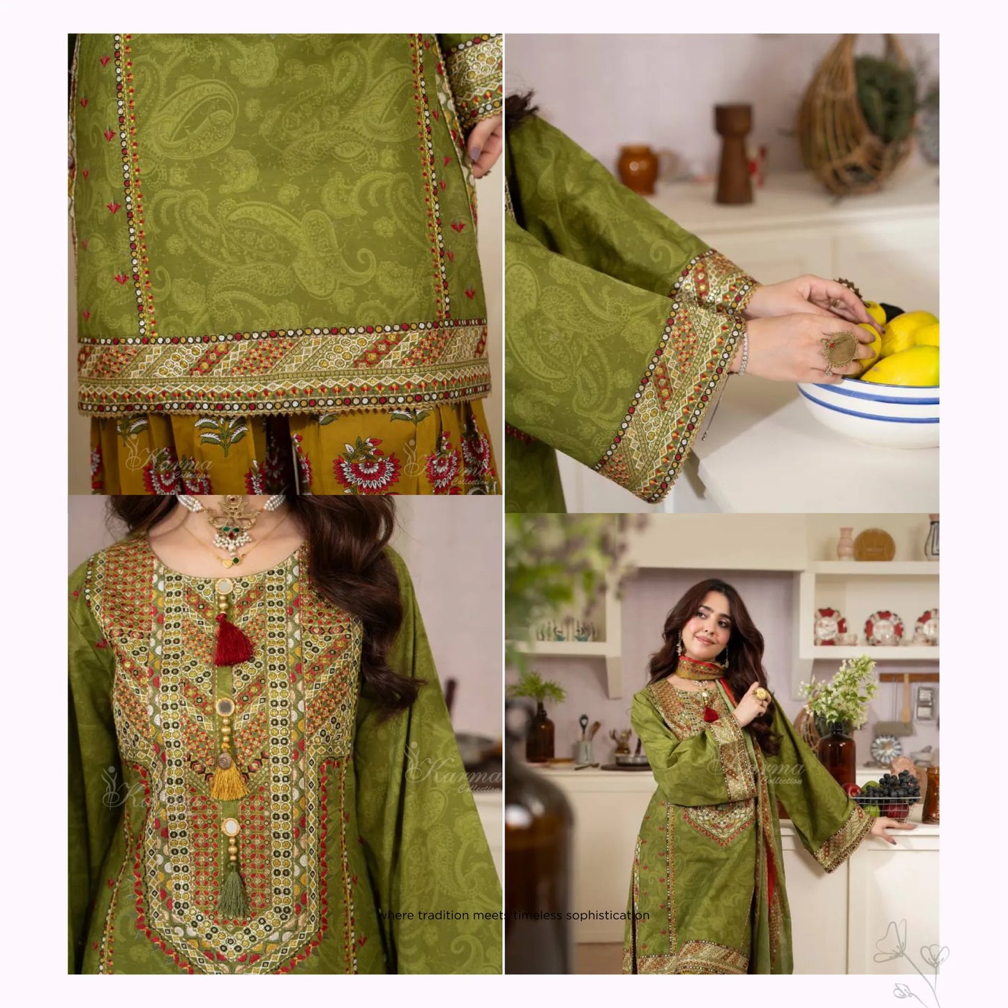 "Gulmahar" Embroidered Lawn Collection by karma Collection