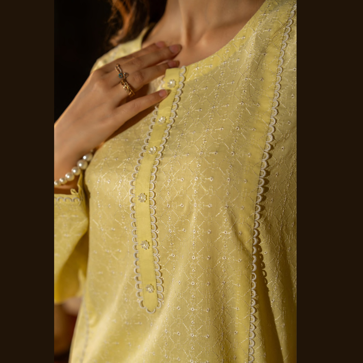 UCA-18 2 Pc Casual Cotton Farshi Shalwar Chikenkari Co-Ords Set | Ready to Wear | Casuallite