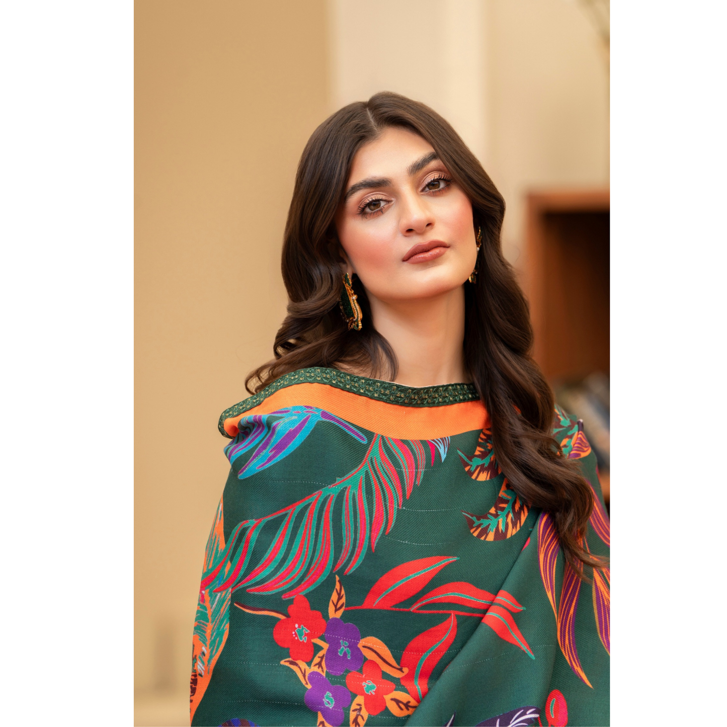 (GREEN) 3 Pc Ready to Wear Embroidered Printed Collection | Karma Collection | UMKC0807