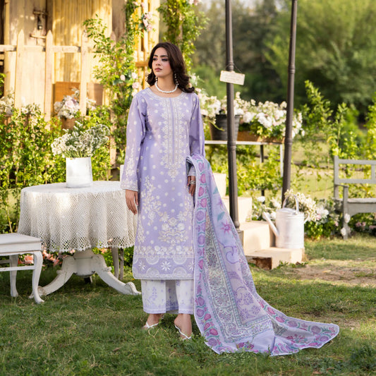 KC-1577 "Sunheri" Embroidered Festive Cambric Cotton Collection by Karma Collection