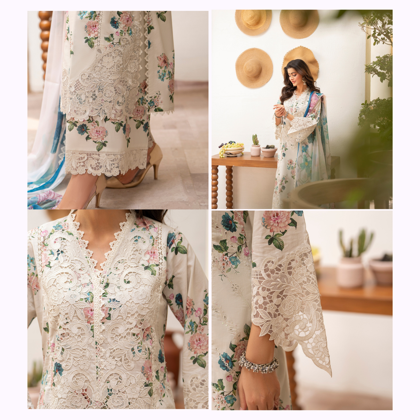 "Aina II" Embroidered Printed Lawn 3 Pc Collection by Karma Collection TT
