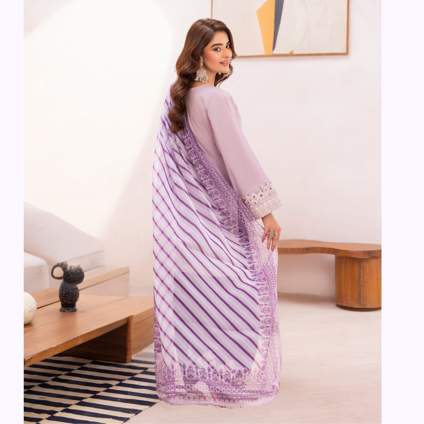 KC-1484 Embroidered Luxury Cambric Cotton farshi Shalwar Collection | Ready to Wear | Karma Collection