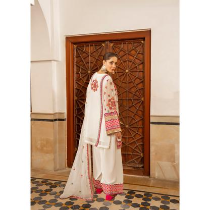 F-492 "Hayat" Embroidered Chiffon Festive Luxury 3 Pc Collection