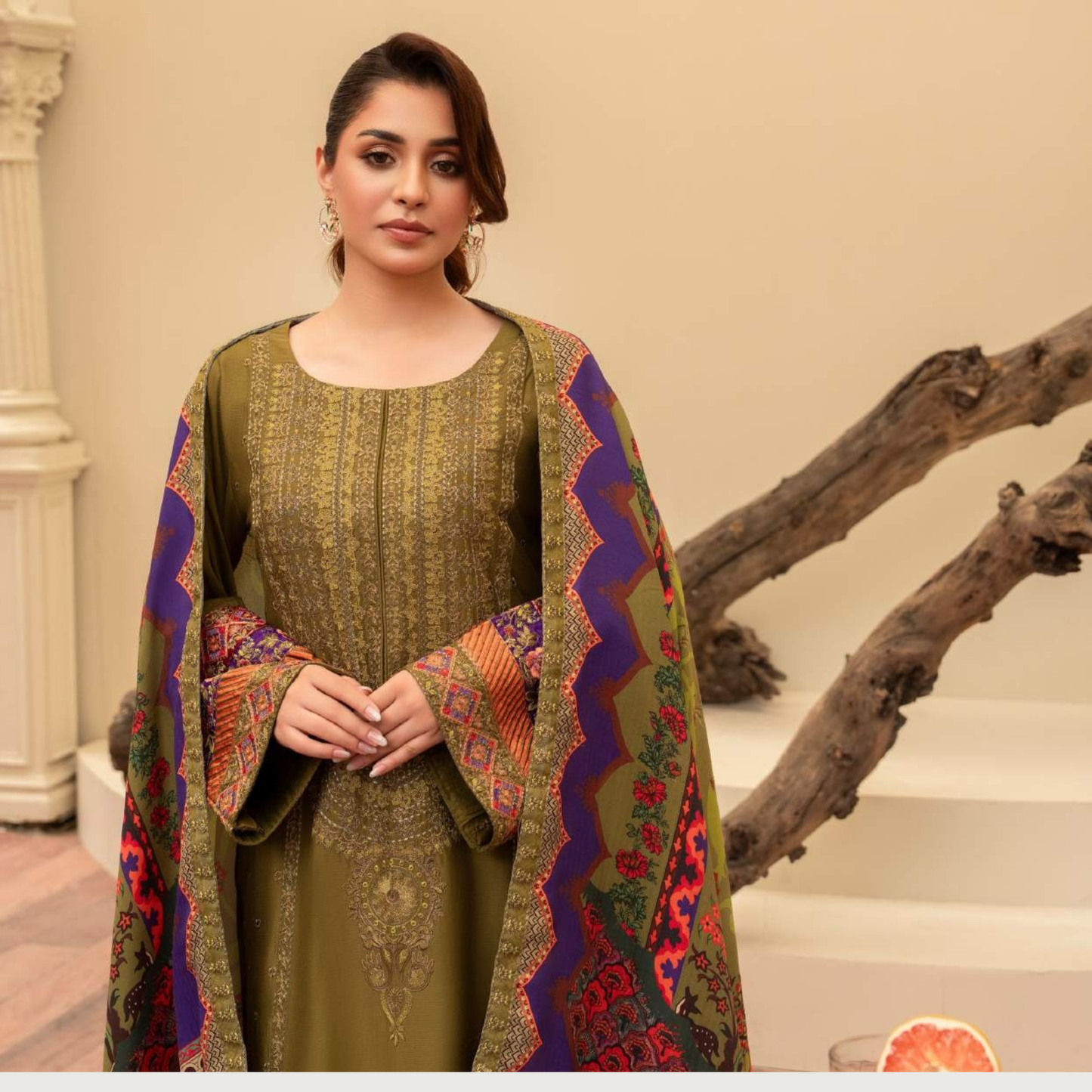 3 Pc Ready to Wear Embroidered Collection | Karma Collection | UMKC01001