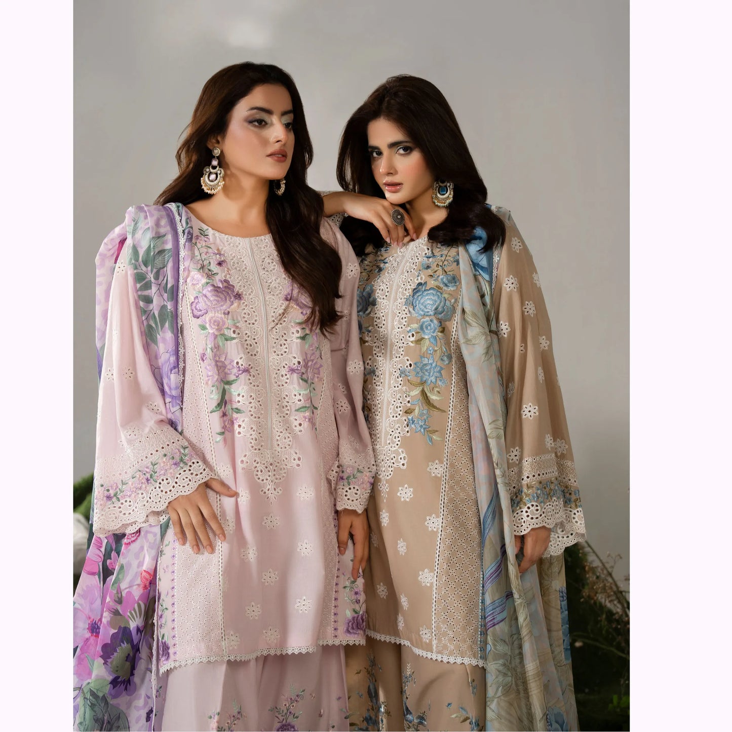 KC-1587 "AYRA" Embroidered Cambric Cotton Collection by Karma Collection