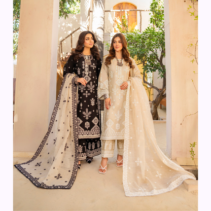 KC-1447 Embroidered Cambric Cotton  Ready to Wear 3 Pc - Karma Collection