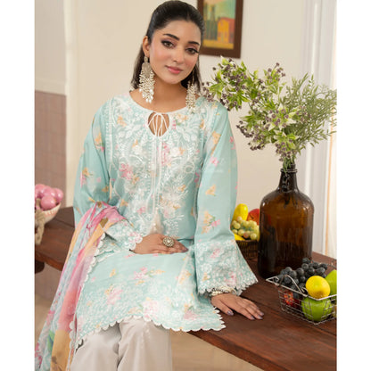 "Flora" Embroidered Lawn 3 Pc Collection | Karma Collection