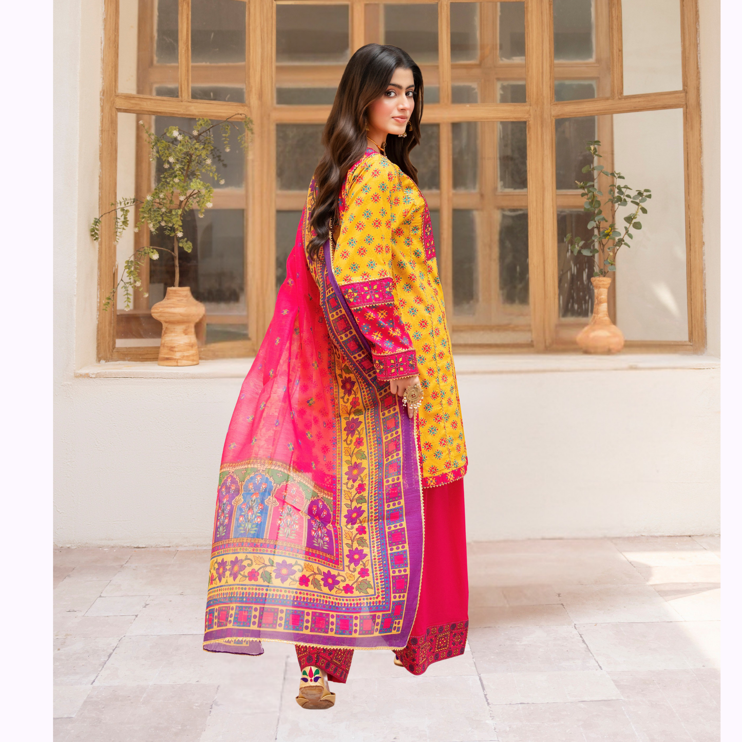 "Aina II" Embroidered Printed Lawn 3 Pc Collection by Karma Collection TT