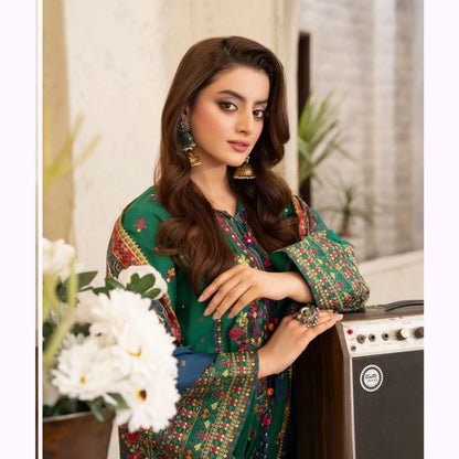 KC-1565 "Tabeer" Embroidered Festive Cambric Cotton Collection by Karma Collection