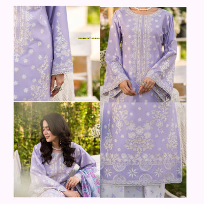 KC-1577 "Sunheri" Embroidered Festive Cambric Cotton Collection by Karma Collection