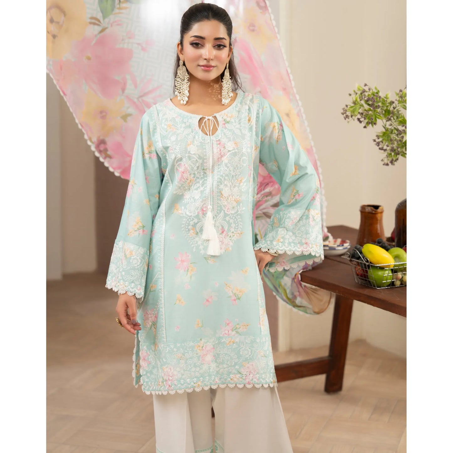 "Flora" Embroidered Lawn 3 Pc Collection | Karma Collection