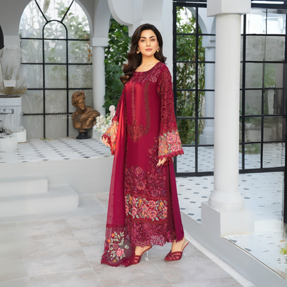 3 Piece Luxury Chiffon Ready to Wear Collection | karma Collection UMKC0903