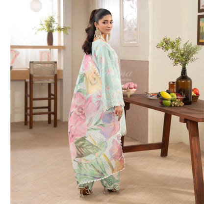 "Flora" Embroidered Lawn 3 Pc Collection | Karma Collection