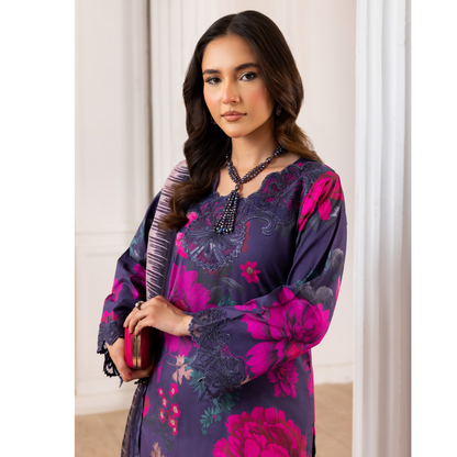 RA-15 Embroidered Trending Printed Farshi Shalwar Lawn Collection 3 Pc | Raniya.h