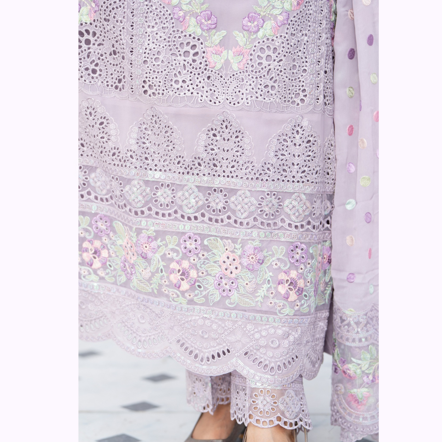 3 Piece Luxury Chiffon Ready to Wear Collection | karma Collection UMKC0901