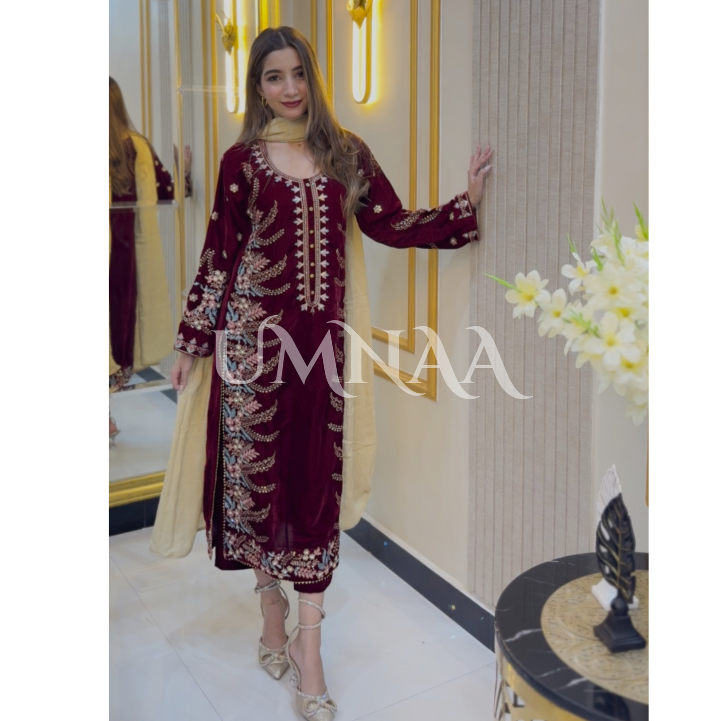 Luxury Embroidered Handwork Velvet Collection