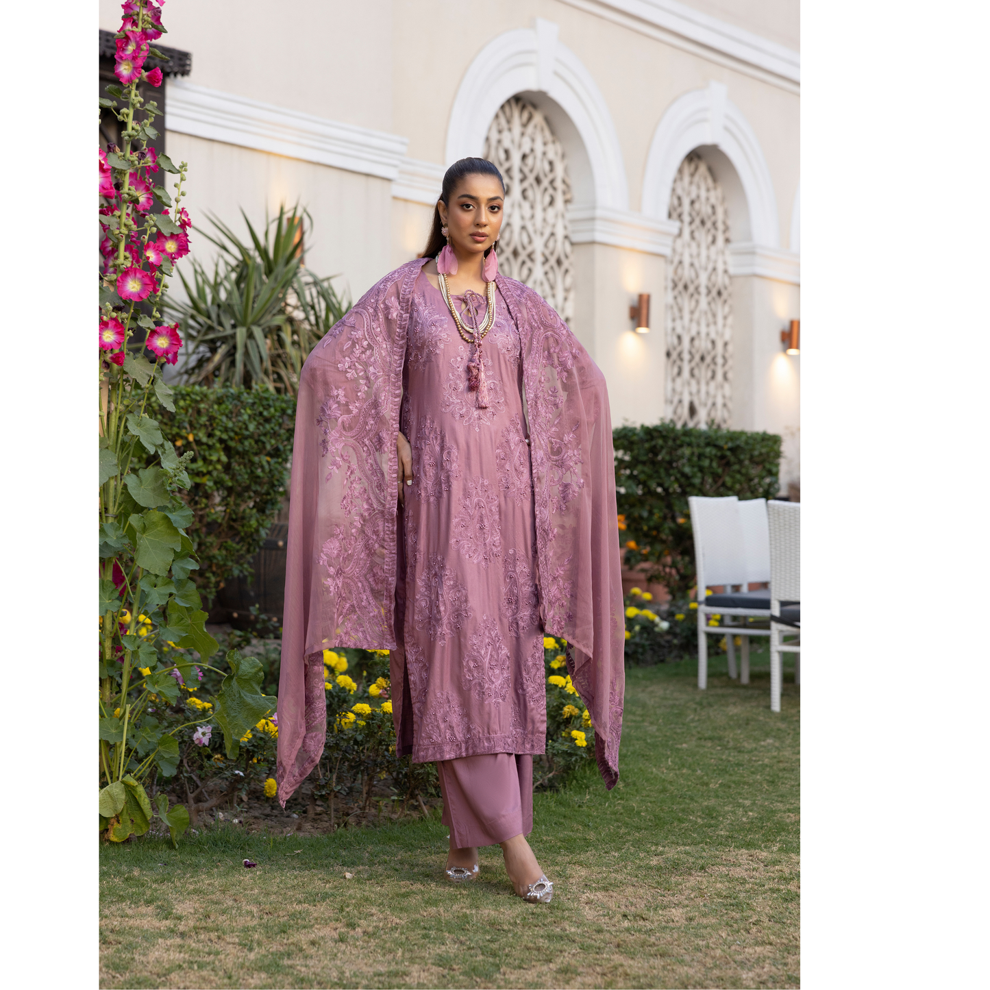UMS-15 3 Pc Mother & Daughter Luxury Linen Eid Collection by Simrans