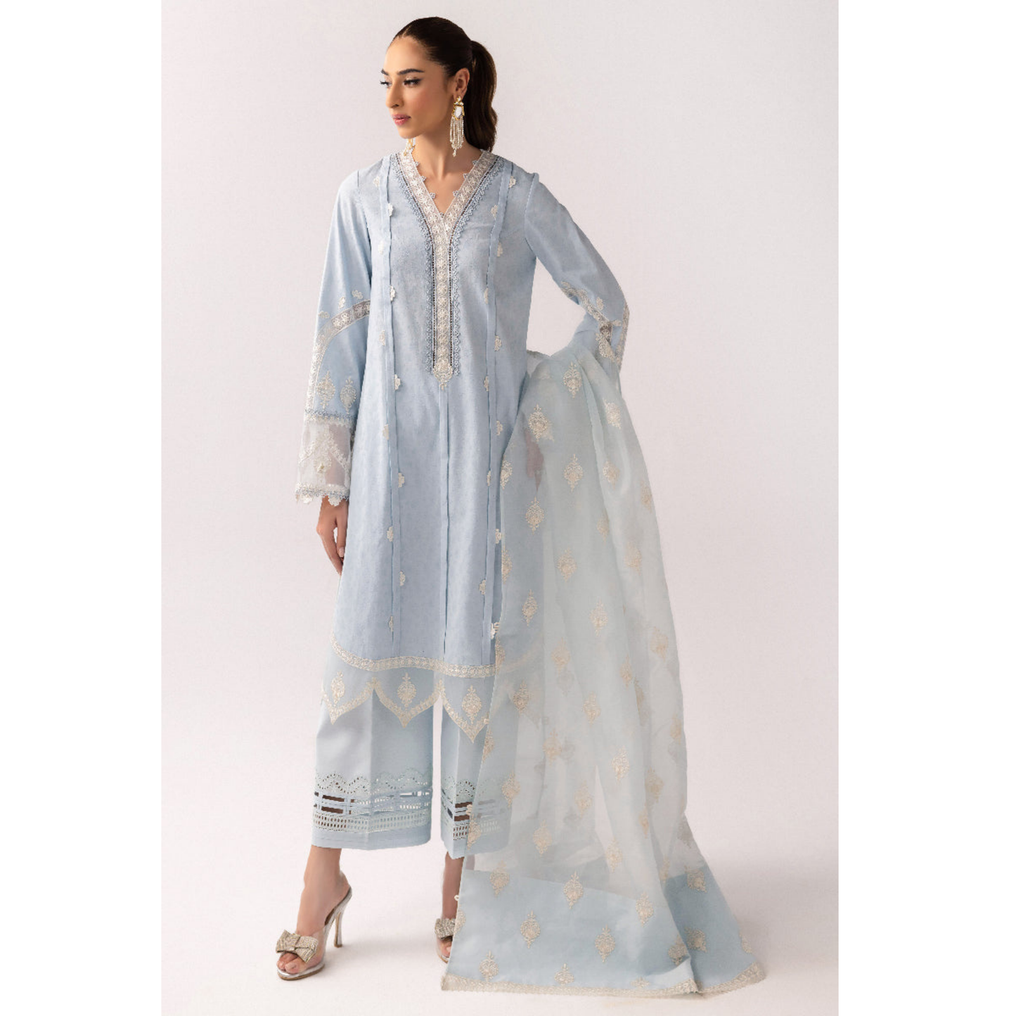 3 Pc Festive Embroidered Collection  | Ready to Wear | Qalamkar