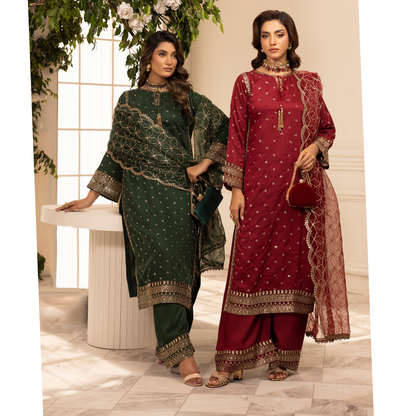 UMS-24 Luxury Embroidered Viscose Collection | Ready to Wear | Simrans