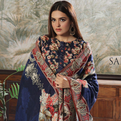 USN-15 Printed Khaddar 3 Pc Collection Set by Saphron