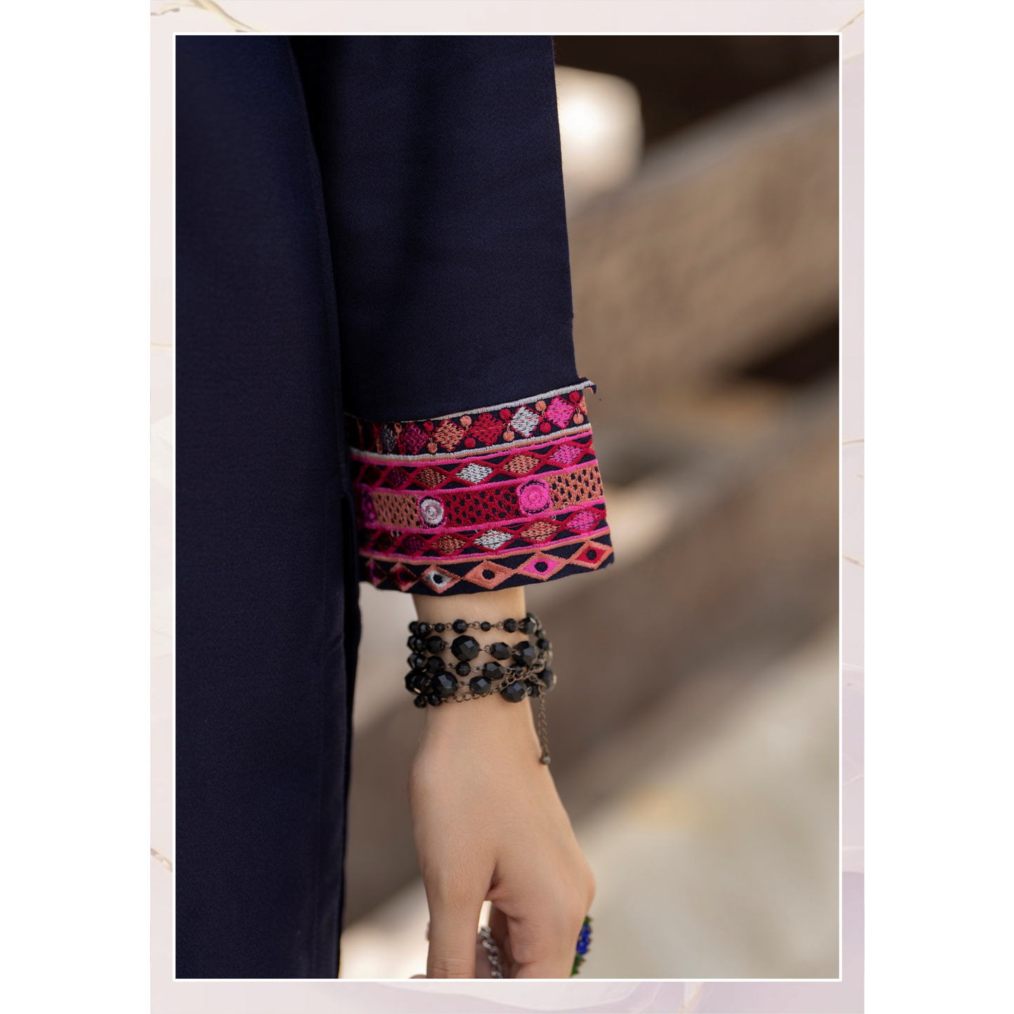 UZA-01 Rang e Elegance by Zaaria 2 Pc Embroidered Dhanak Co-Ords Set