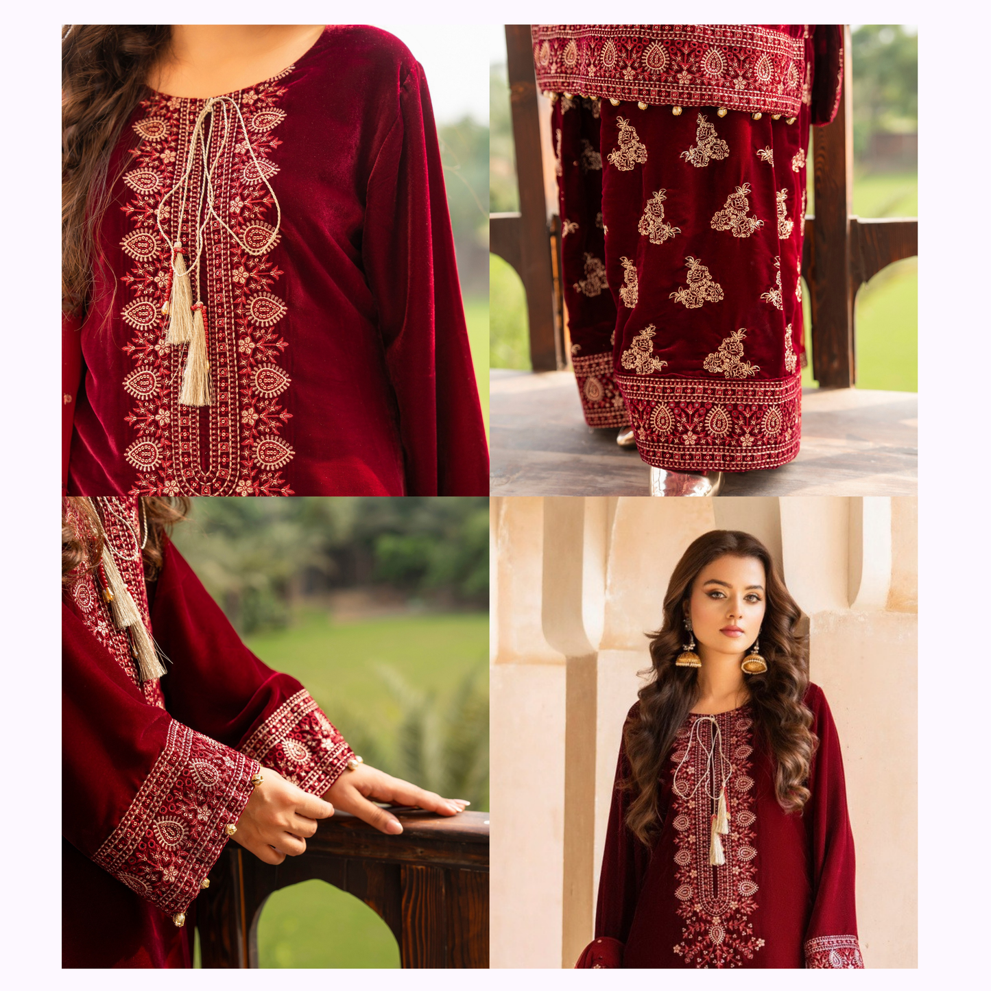 F-489 "Sehar" Embroidered Velvet Collection | Karma Collection
